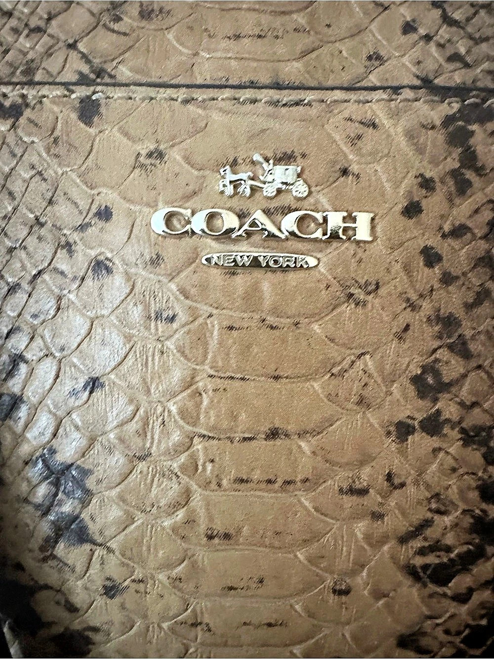 Coach Minetta Python Embossed Crossbody F35271 - Picture 9 of 16